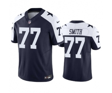 Men's Dallas Cowboys #77 Tyron Smith Navy 2023 F.U.S.E. Vapor Limited Stitched Football Jersey