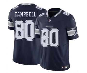 Men's Dallas Cowboys #80 Parris Campbell Navy 2025 F.U.S.E. Vapor Untouchable Limited Football Stitched Jersey