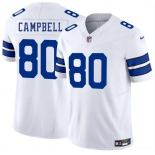 Men's Dallas Cowboys #80 Parris Campbell White 2025 F.U.S.E. Vapor Untouchable Limited Football Stitched Jersey