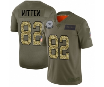 Men's Dallas Cowboys #82 Jason Witten 2019 Olive Camo Salute to Service Limited Jersey