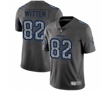 Men's Dallas Cowboys #82 Jason Witten Gray Static Fashion Limited Football Jersey