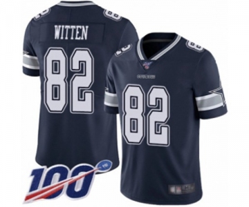 Men's Dallas Cowboys #82 Jason Witten Navy Blue Team Color Vapor Untouchable Limited Player 100th Season Football Jersey