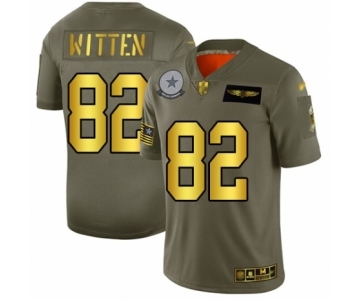 Men's Dallas Cowboys #82 Jason Witten Olive Gold 2019 Salute to Service Limited Football Jersey