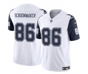 Men's Dallas Cowboys #86 Luke Schoonmaker White 2023 F.U.S.E Vapor Untouchable Limited Stitched Football Jersey