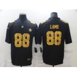 Men's Dallas Cowboys #88 CeeDee Lamb 2020 Black Leopard Print Fashion Limited Football Stitched Jersey