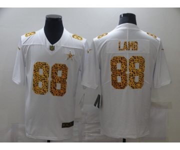 Men's Dallas Cowboys #88 CeeDee Lamb 2020 White Leopard Print Fashion Limited Football Stitched Jersey