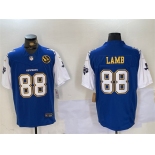 Men's Dallas Cowboys #88 CeeDee Lamb 2024 F.U.S.E. Navy Gold With Texas & John Madden Patch Football Stitched Jersey