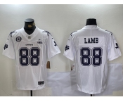 Men's Dallas Cowboys #88 CeeDee Lamb 2024 White F.U.S.E. With Established In 1960 Patch Stitched Football Jersey