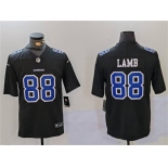 Men's Dallas Cowboys #88 CeeDee Lamb Black Throwback Vapor Untouchable Limited Football Stitched Jersey