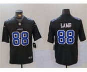 Men's Dallas Cowboys #88 CeeDee Lamb Black Throwback Vapor Untouchable Limited Football Stitched Jersey