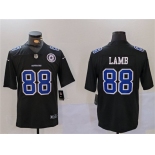 Men's Dallas Cowboys #88 CeeDee Lamb Black Throwback With Patch Vapor Untouchable Limited Football Stitched Jersey