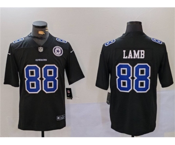 Men's Dallas Cowboys #88 CeeDee Lamb Black Throwback With Patch Vapor Untouchable Limited Football Stitched Jersey