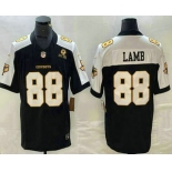 Men's Dallas Cowboys #88 CeeDee Lamb Blue Gold Thanksgiving FUSE Vapor Limited Stitched Jersey