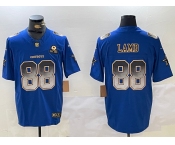 Men's Dallas Cowboys #88 CeeDee Lamb Blue Smoke Fashion FUSE Jersey