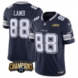 Men's Dallas Cowboys #88 CeeDee Lamb Navy 2023 F.U.S.E. NFC East Champions Patch Football Stitched Jersey