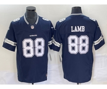 Men's Dallas Cowboys #88 CeeDee Lamb Navy Blue 2023 FUSE Vapor Untouchable Limited Stitched Jersey