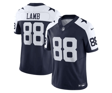 Men's Dallas Cowboys #88 CeeDee Lamb Navy Thanksgiving 2023 F.U.S.E. Limited Stitched Football Jersey