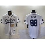 Men's Dallas Cowboys #88 CeeDee Lamb White 2022 Olive Salute To Service Cool Base Stitched Baseball Jersey