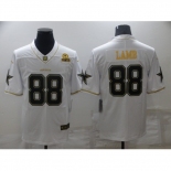 Men's Dallas Cowboys #88 CeeDee Lamb White Gold Limited Player Jersey