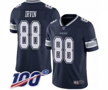 Men's Dallas Cowboys #88 Michael Irvin Navy Blue Team Color Vapor Untouchable Limited Player 100th Season Football Jersey