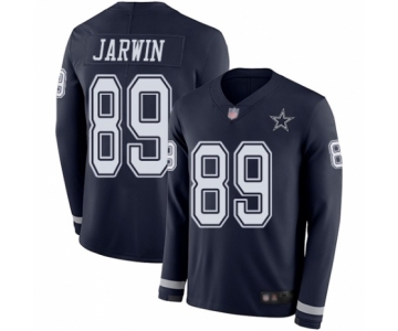 Men's Dallas Cowboys #89 Blake Jarwin Limited Navy Blue Therma Long Sleeve Football Jersey