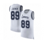 Men's Dallas Cowboys #89 Blake Jarwin White Rush Player Name & Number Tank Top Football Jersey