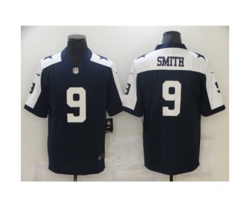 Men's Dallas Cowboys #9 Jaylon Smith Blue Nike Throwback Limited Jersey