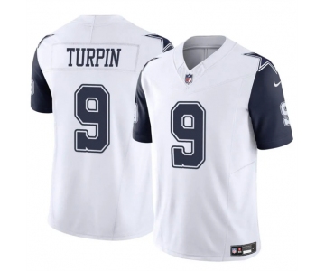 Men's Dallas Cowboys #9 KaVontae Turpin White 2023 F.U.S.E Vapor Untouchable Limited Stitched Football Jersey