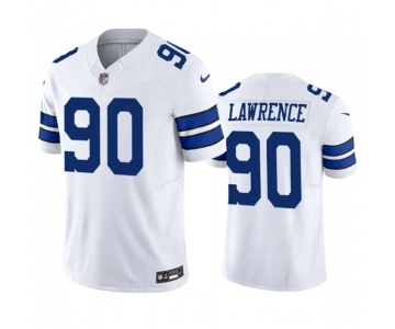 Men's Dallas Cowboys #90 Demarcus Lawrence White 2023 F.U.S.E. Vapor Limited Stitched Football Jersey