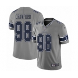 Men's Dallas Cowboys #98 Tyrone Crawford Limited Gray Inverted Legend Football Jersey