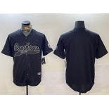 Men's Dallas Cowboys Blank Black With Patch Cool Base Stitched Baseball Jersey