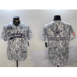 Men's Dallas Cowboys Team Big Logo 2024 Arctic Camo Salute To Service Stitched Baseball Jerseys