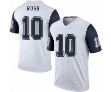 Men's Nike Dallas Cowboys #10 Cooper Rush White Stitched NFL Limited Rush Jersey