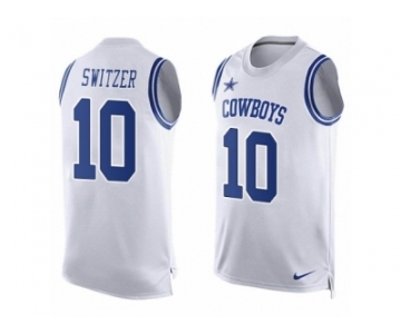 Men's Nike Dallas Cowboys #10 Ryan Switzer Limited White Player Name & Number Tank Top NFL Jersey