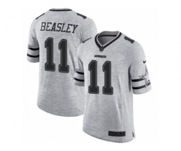 Men's Nike Dallas Cowboys #11 Cole Beasley Limited Gray Gridiron II NFL Jersey