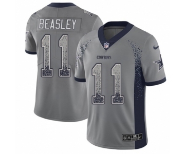 Men's Nike Dallas Cowboys #11 Cole Beasley Limited Gray Rush Drift Fashion NFL Jersey