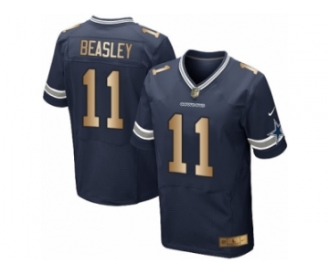 Men's Nike Dallas Cowboys #11 Cole Beasley Limited  Navy Gold Team Color NFL Jersey