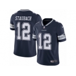 Men's Nike Dallas Cowboys #12 Roger Staubach Vapor Untouchable Limited Navy Blue Team Color NFL Jersey