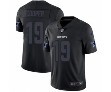 Men's Nike Dallas Cowboys #19 Amari Cooper Limited Black Rush Impact NFL Jersey