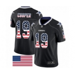 Men's Nike Dallas Cowboys #19 Amari Cooper Limited Black Rush USA Flag NFL Jersey