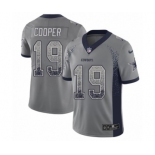 Men's Nike Dallas Cowboys #19 Amari Cooper Limited Gray Rush Drift Fashion NFL Jersey