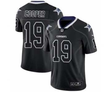 Men's Nike Dallas Cowboys #19 Amari Cooper Limited Lights Out Black Rush NFL Jersey