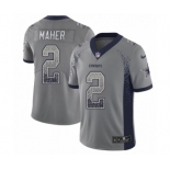 Men's Nike Dallas Cowboys #2 Brett Maher Limited Gray Rush Drift Fashion NFL Jersey