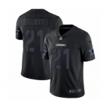 Men's Nike Dallas Cowboys #21 Ezekiel Elliott Limited Black Rush Impact NFL Jersey