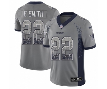 Men's Nike Dallas Cowboys #22 Emmitt Smith Limited Gray Rush Drift Fashion NFL Jersey