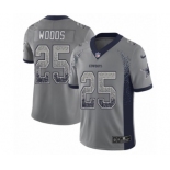 Men's Nike Dallas Cowboys #25 Xavier Woods Limited Gray Rush Drift Fashion NFL Jersey