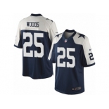 Men's Nike Dallas Cowboys #25 Xavier Woods Limited Navy Blue Throwback Alternate NFL Jersey