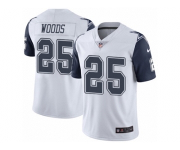 Men's Nike Dallas Cowboys #25 Xavier Woods Limited White Rush NFL Jersey