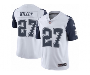 Men's Nike Dallas Cowboys #27 J.J. Wilcox Limited White Rush NFL Jersey