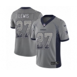 Men's Nike Dallas Cowboys #27 Jourdan Lewis Limited Gray Rush Drift Fashion NFL Jersey